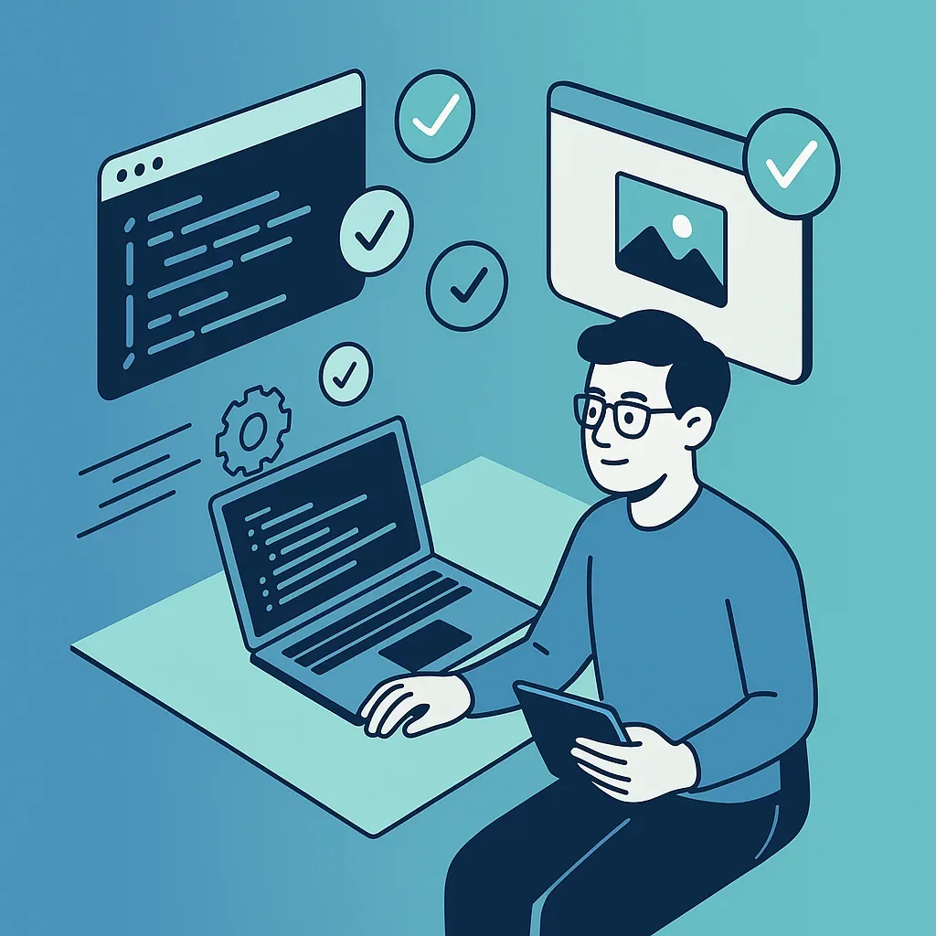Visual proof review workflow showing screenshots and recordings validating AI-generated code
