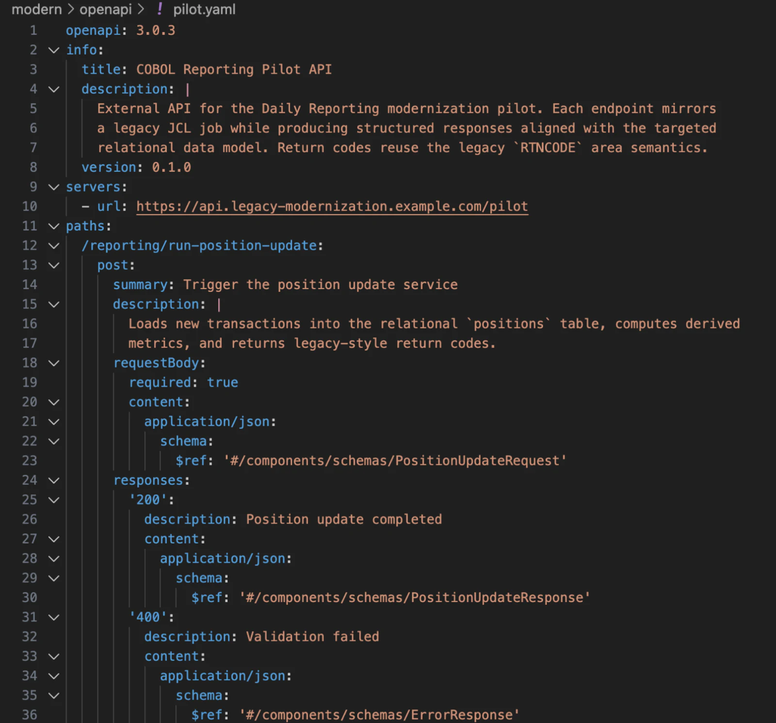 Pilot Yaml