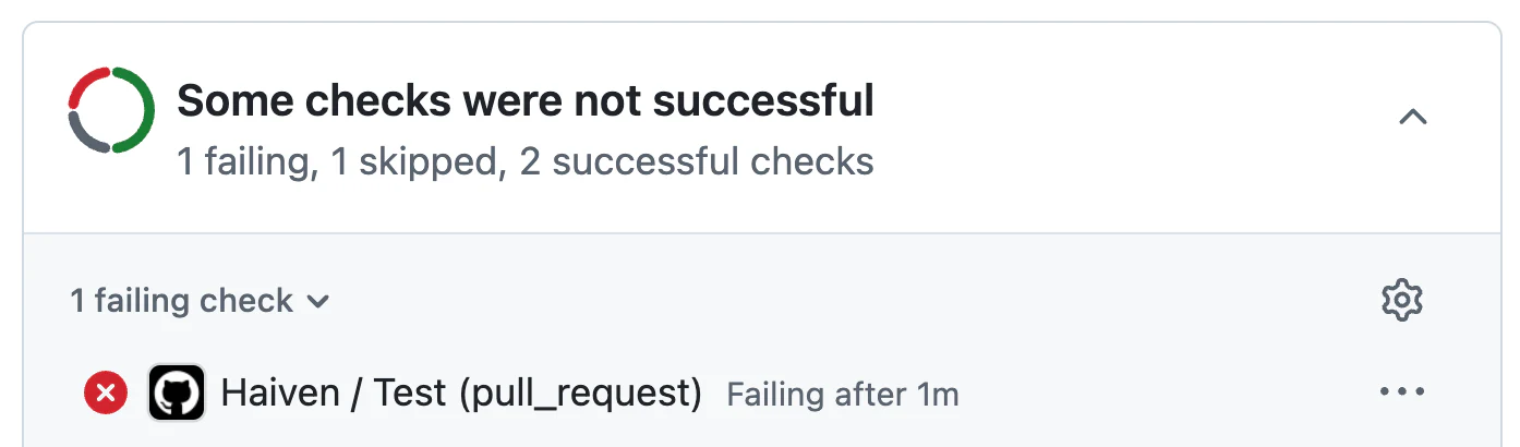 Screenshot of the Codex error messages indicating that it couldn't run the tests.
