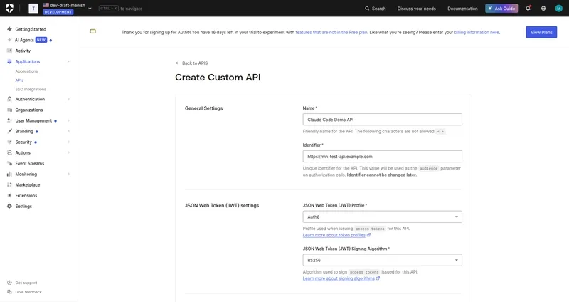 Auth0: Claude Demo API